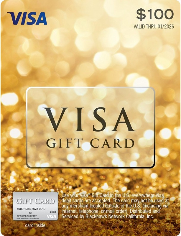 $100 Visa Gift Card